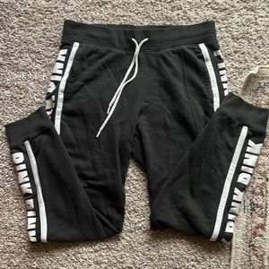 Victoria’s Secret pink black sweatpants